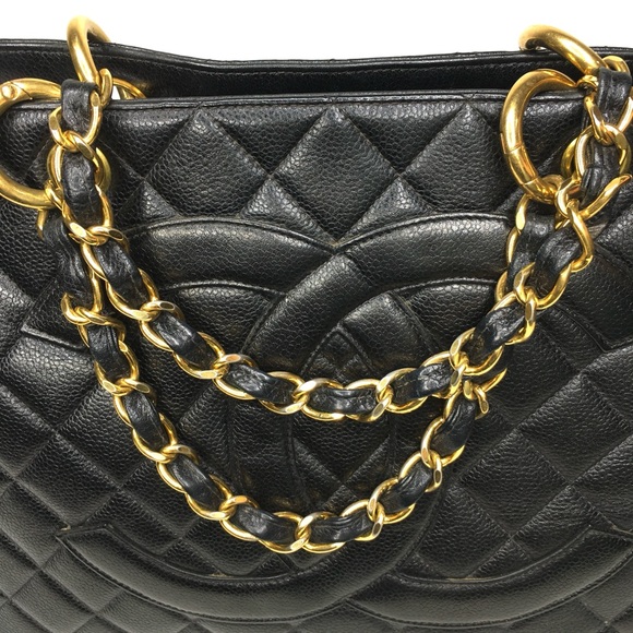 Authentic CHANEL Matelasse tote bag black caviar leather - Picture 3 of 16